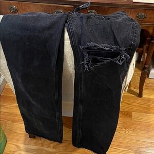 Abercrombie and fitch women’s Black Distressed Jeans